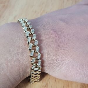 14K gold plated bracelet, women's size 7.5,